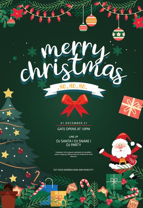 Merry Christmas Party Poster Design Template#pikbest#templates Christmas Party Poster Design, Party Poster Design, New Year Invitation, Christmas Poster Design, Christmas Party Poster, Merry Christmas Poster, Christmas Template, Merry Christmas Banner, Christmas Flyer