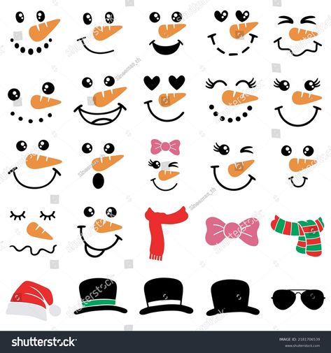 Find Snowman Faces stock images in HD and millions of other royalty-free stock photos, illustrations and vectors in the Shutterstock collection. Thousands of new, high-quality pictures added every day. Snow Men Faces, Snowman Faces Template Free Printable, Snowman Faces Patterns Free Printable, Snowman Faces Patterns, Snowman Bowling, Printable Snowman Faces, Snowman Drawing, Easy Christmas Drawings, Snowman Cartoon