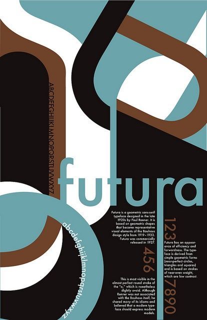 Colorful Typography Poster, Futura Type Specimen, Type As Image, Type Specimen Poster, Specimen Poster, Typeface Poster, Typographic Poster Design, Poster Sport, Font Poster