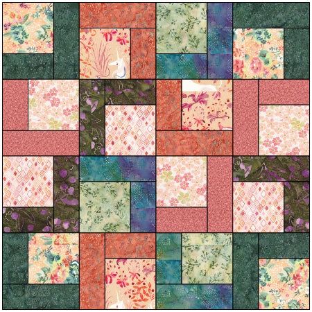 How to Make the Super Easy Patience Corners Quilt Block – fabric-406 Quilt Block Patterns Easy, Patchwork Quilting Designs, Lap Quilt Patterns, Quilt Blocks Easy, Big Block Quilts, Quilting Designs Patterns, Scrappy Quilt Patterns, Quilt Block Patterns Free, Quilt Square Patterns