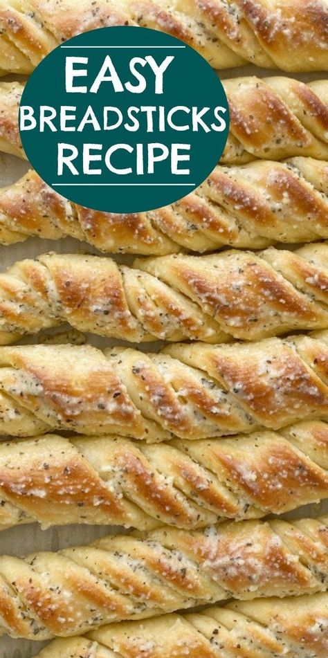 Garlic Breadsticks Easy, Soft Breadsticks, Easy Breadsticks, Garlic Breadsticks Recipe, Breadsticks Easy, Homemade Breadsticks, Bread Twists, Breadsticks Recipe, Seasoned Butter