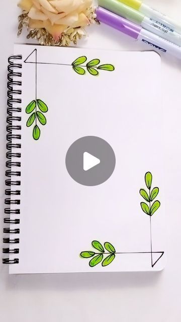 Cute Notebook Ideas Design, Borders For Journaling, Notebook Borders Design, Easy Assignment Front Page Design Ideas, Easy Border Design For Project, Geography Border Designs, Easy Design For Project, Assignments Front Page Design, Assignment Page Ideas