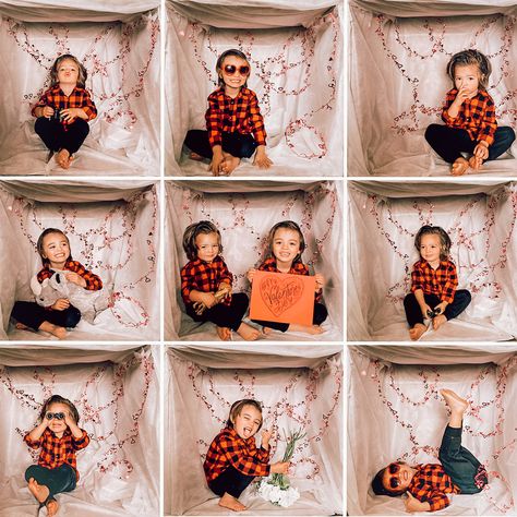 Valentines Day Box Photoshoot, Valentines Box Photoshoot, Cardboard Box Photoshoot Diy, Diy Valentines Day Photoshoot Kids, Diy Kids Photoshoot At Home, Box Photoshoot Diy, Cardboard Box Photoshoot, Box Photoshoot, Photoshoot Valentines