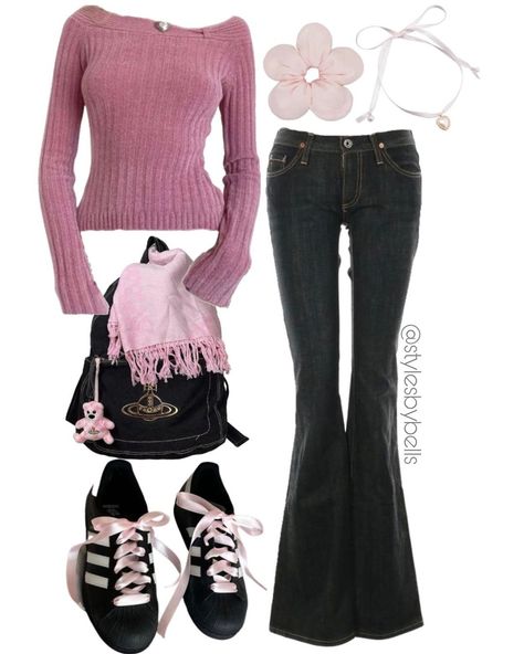 Shoujo Outfits, Girly Y2k, 2000s Fashion Outfits, Swaggy Outfits, Aesthetic Outfit, Cute Everyday Outfits, Really Cute Outfits, Cute Simple Outfits, Girly Outfits