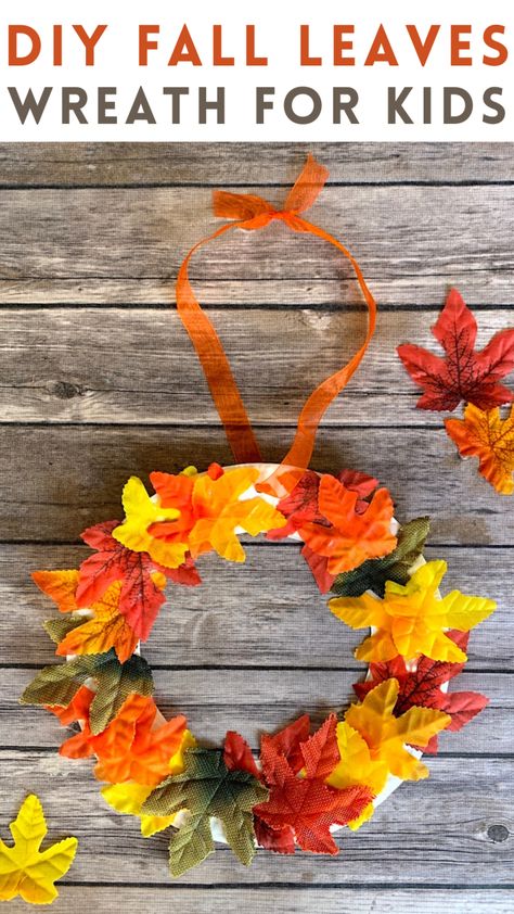 Fall Crafts For Toddlers, Masks Kids, September Crafts, Autumn Leaves Craft, Leaf Projects, Fall Leaf Wreaths, Kids Fall Crafts, Leaves Wreath, Fun Fall Crafts