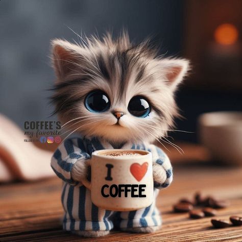 #coffeesmyfavorite Cat Dp, Drawing Kitty, Cute Good Morning Messages, Pic Cartoon, Texts Funny, Coffee Geek, Good Morning My Friend, Funny Coffee Quotes, Quotes Coffee