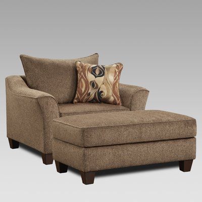 Fleur De Lis Living Driskill Armchair Upholstery: Gray Casual Chic Living Room, Reupholster Chair Dining, Overstuffed Chairs, Reupholster Chair, Cozy Seats, Fabric Accent Chair, Chair And Ottoman Set, Ottoman Set, Contemporary Fabric