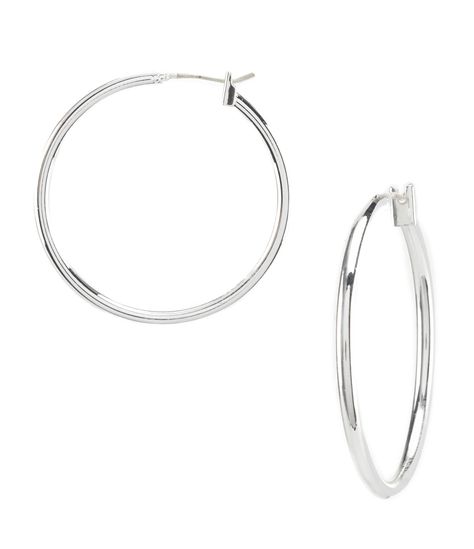 From Dillard's, these earrings feature:metal; brasssterling silver click post closureapprox. 1.25" lengthImported. Women's Bracelets, Silver Accessories, Accessories Jewelry Earrings, Dillard's, Jewelry Earrings Hoops, Silver Hoops, Silver Hoop Earrings, Cute Jewelry, Women's Jewelry