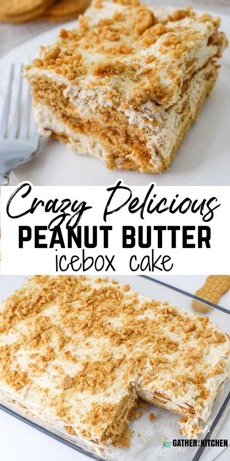 Peanut Butter Wacky Cake, No Bake Nutter Butter Dessert, Chocolate Peanut Butter Ice Box Cake, No Bake Cakes And Pies, No Bake Peanut Butter Icebox Cake, Ice Box Cake Recipes Pioneer Woman, Double Chocolate Toffee Icebox Cake, Coconut Ice Box Cake, Chocolate Nutter Butter Icebox Cake