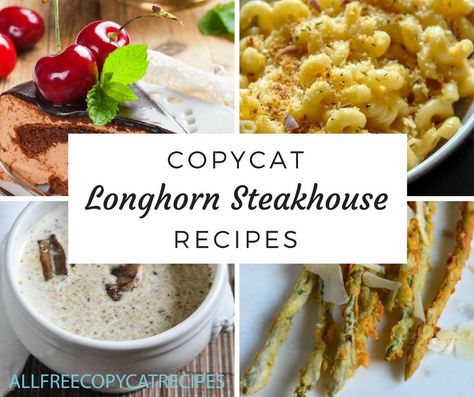 From their iconic Parmesan crusted chicken and juicy steak to their famous chocolate mousse cake, these 7 Copycat Longhorn Steakhouse Recipes are the best of the best from this world-famous restaurant. Longhorn Copycat Recipes, Chopped Steak Recipes, Longhorn Steakhouse Recipes, Copycat Longhorn, Texas Recipes, Steakhouse Recipes, Dessert Soup, Longhorn Steakhouse, Restaurant Copycat