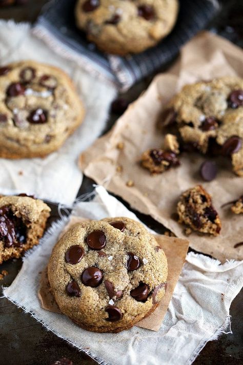 Best EVER healthy chocolate chip cookies | Chelsea's Messy Apron Cookie Board, Chelsea's Messy Apron, Fit Recipes, Healthy Chocolate Chip Cookies, Breakfast Low Carb, Healthy Chocolate Chip, Healthier Options, Flourless Chocolate, Diet Vegetarian