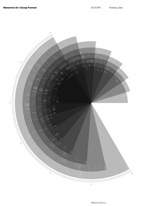 Data Flow, Infographic Inspiration, Rumble In The Jungle, Boxing Match, Muhammed Ali, Information Visualization, Data Visualization Design, Data Visualisation, Data Design