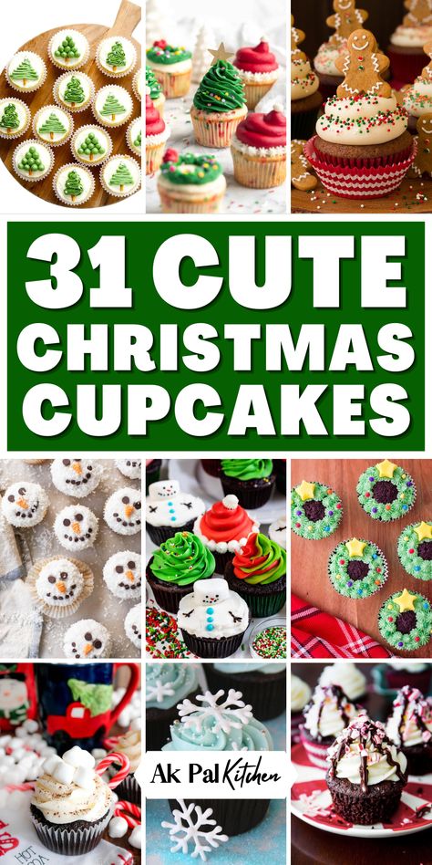 Christmas cupcakes are a festive and fun addition to your holiday desserts. From creative Christmas cupcake decorations to easy holiday desserts, these Christmas treats will impress your guests. Whether you’re looking for Christmas food ideas or themed holiday cupcakes, there’s something for everyone. Add holiday cheer with classic flavors like peppermint, gingerbread, and chocolate. These Christmas cupcake ideas are perfect for parties, family gatherings, and winter celebrations. Christmas Tree Lights Cupcakes, Christmas Themed Cupcakes Kids, Santa Claus Cupcakes Ideas, Winter Cupcakes Ideas, Cute Holiday Cupcakes, Festive Cupcakes Christmas, Kids Christmas Cupcakes Ideas, Christmas Muffins For Kids, Gingerbread House Cupcakes