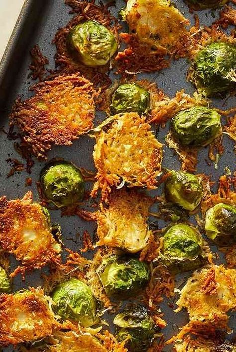 Parmesan Crusted Brussel Sprouts, Crusted Potatoes, Parmesan Crusted Potatoes, Crispy Brussel Sprouts, Brussel Sprout Recipes Roasted, Roasted Sprouts, Roasted Brussel, Roasted Brussels Sprouts, Sprout Recipes