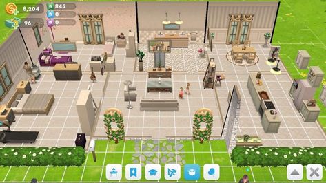 The Sims Mobile house inspiration Sims 4 Mobile House Ideas, Casas The Sims Mobile, The Sims Mobile House Design, Sims Mobile House Ideas, Second Floor House Design, Tea House Design, The Sims Mobile, Sims Funny, Lotes The Sims 4