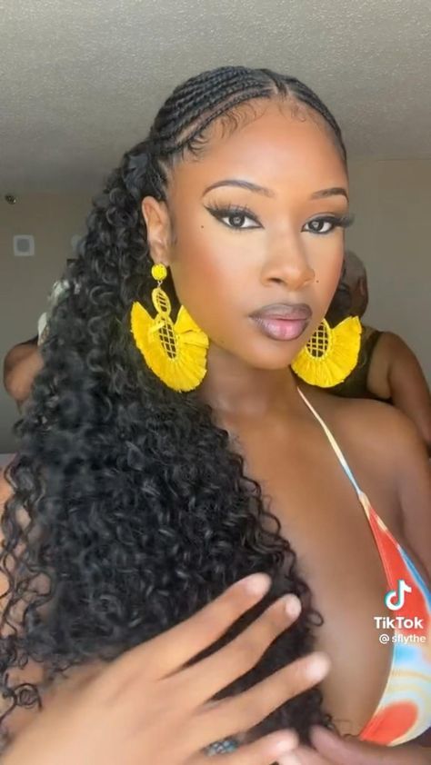 Half Braided Hairstyles, Half Cornrows, Half Braid, Protective Hairstyles For Natural Hair, Box Braids Hairstyles For Black Women, Cute Box Braids Hairstyles, Quick Braided Hairstyles, Twist Braid Hairstyles, Protective Hairstyles Braids