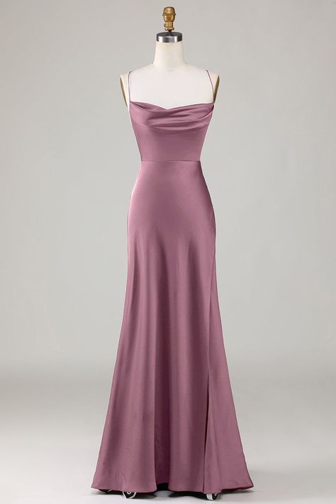 Simple Silk Prom Dress, Olive Prom Dresses, Black Lace Evening Dress, Burgundy Homecoming Dresses, Womens Bridesmaid Dresses, Lovely Partner, Pink Evening Dress, Spaghetti Strap Prom Dress, Prom Dress Inspiration