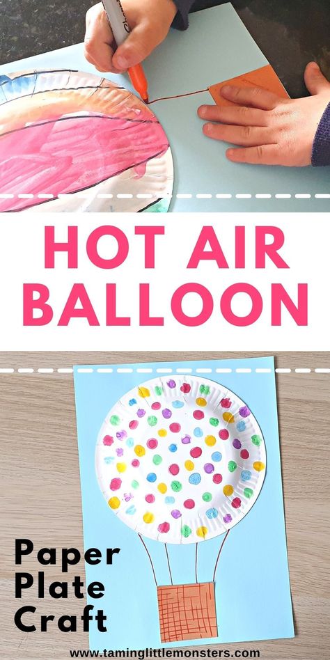 Air Travel Crafts For Preschool, Transportation Theme Preschool Crafts Art Projects, Park Crafts Preschool, Transportation Infant Activities, Preschool Travel Crafts, Transport Art Preschool, June Art Projects For Toddlers, Travel And Transportation Preschool, Air Balloon Craft Preschool