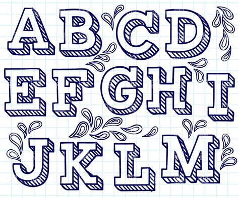 13 Cool Letter Fonts To Draw Images Easy To Draw Cool Cool Letter Fonts, Fonts To Draw, Bubble Letter Fonts, Design Alphabet, Bullet Journal Font, Journal Fonts, Alfabet Letters, Hand Drawn Fonts, Doodle Fonts