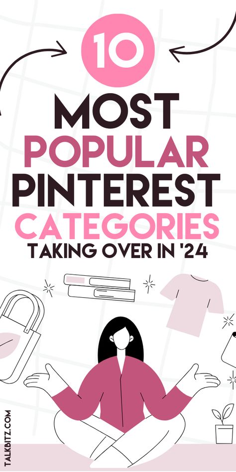 In this blog post, you'll discover the top 10 trending Pinterest categories to explore in 2024! There's so much to delve into whether it's home decor, fashion, travel, or food inspiration. Don't miss out on what's hot right now - read this! #pinterest #marketing Pinterest Categories, Pinterest Tutorials, Pinterest Marketing Business, Trending On Pinterest, What Is Trending Now, Etsy Marketing, School Celebration, Personal Celebration, Quotes By Genres