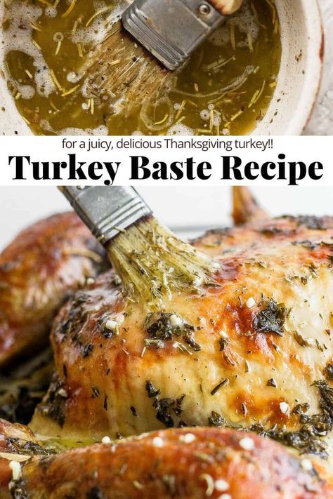 Turkey Rub Recipes Thanksgiving, Turkey Baste Recipe, Turkey Baste, Turkey Basting, Turkey Rub Recipes, Turkey Marinade, Basting A Turkey, Turkey Sauce, Quick Turkey