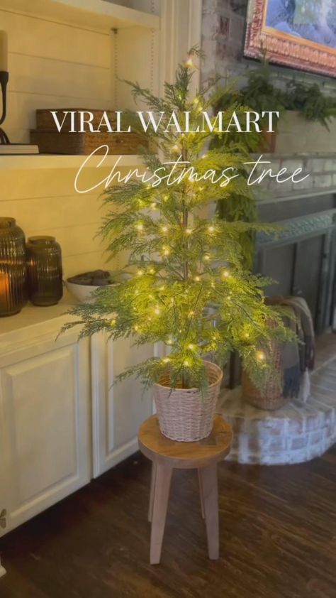 🎄VIRAL WALMART CHRISTMAS TREE 🎄 Comment SHOP and I’ll send you the link! 🔗 This 4’ cypress tree is back this year and better than ever! It now comes with this cute woven pot and twinkle lights! I know it’s early but these sell out well before the holidays every year so wanted to share them now! You really can’t beat the price for $59! These currently go in and out of stock so if it’s not in stock now, keep checking! Also check to see if you can do local pickup! FOLLOW @life.on.chath... Walmart Christmas Tree, Texas Christmas Tree, Walmart Christmas Trees, 4ft Christmas Tree, Walmart Christmas, Potted Christmas Trees, My Texas House, Texas Christmas, Ig Reels