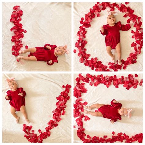 One Month Valentines Day Baby, Newborn Valentines Photoshoot At Home, 2 Month Baby Picture Ideas Valentines, Newborn Valentine Photoshoot, Newborn Baby Girl Photoshooting Ideas At Home, Baby Girl 2 Month Shoot, Cute Baby Valentine Pictures, Baby And Mom Valentines Photoshoot, Diy Newborn Valentines Photo Shoot