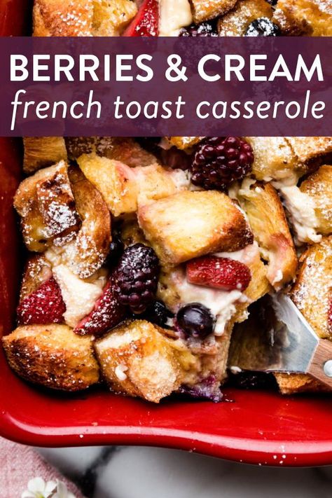 French Toast Caserole, Custard Breakfast, Cream Cheese French Toast Casserole, Impressive Breakfast, Berry French Toast Bake, Berry Casserole, Brioche French Toast Casserole, Cream Cheese French Toast, Berry French Toast Casserole