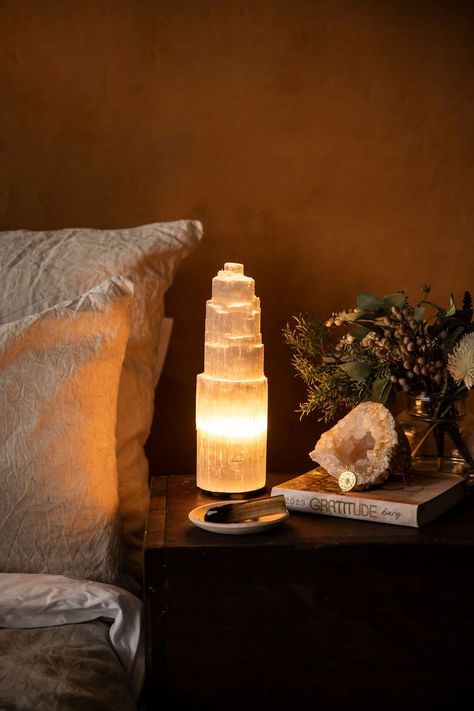 Light the power of Selenite crystals light up your space with our stunning selenite lamp. This pillar of selenite is sure to take the ambience of your space to the next level. Calming Home Decor, Calming Home, Selenite Lamp, Selenite Crystals, Lamp Large, Selenite Crystal, Crystal Light, Mental Clarity, Energy Healing