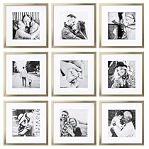 Collection Of Frames On Wall, Gallery Wall Picture Frame Sizes, 9 Picture Gallery Wall, Gold Picture Frames On The Wall, Square Picture Frames Wall, 5x7 Picture Frames Ideas, Canvas Photo Wall Ideas, Picture Frame Wall Ideas, Wall Photo Frame Ideas