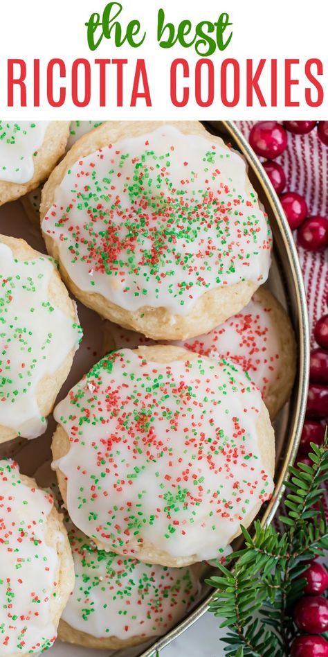 Italian Wedding Cookies With Ricotta Cheese, Allrecipes Ricotta Cookies, All Recipes Ricotta Cookies, Ricotta Cookies Easy, Ricotta Cheese Cookies Italian, Christmas Ricotta Cookies, Giada De Laurentiis Recipes Italian Lemon Ricotta Cookies, Best Ricotta Cookies, Italian Cookies With Ricotta Cheese