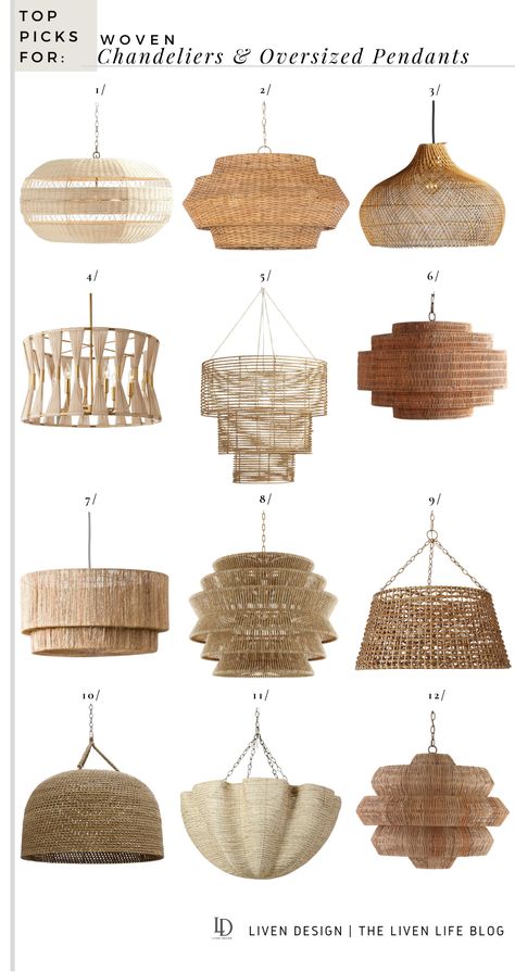 Woven Light Fixture, Design Trends 2022, 2022 Bedroom, Coastal Traditional, Rattan Light Fixture, Boho Lighting, Coastal Dining Room, Wicker Pendant Light, Rattan Chandelier