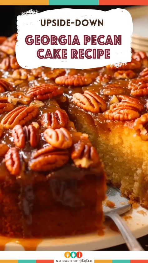 Coconut Pecan Desserts, Pecan Nut Cake Recipes, Unique Cake Recipes Creative, Georgia Pecan Pie Recipe, Wow Cake Recipe, Georgia Pecan Cake Recipe, Georgia Pecan Cake, Seven Up Cake Recipe, Texas Pecan Cake