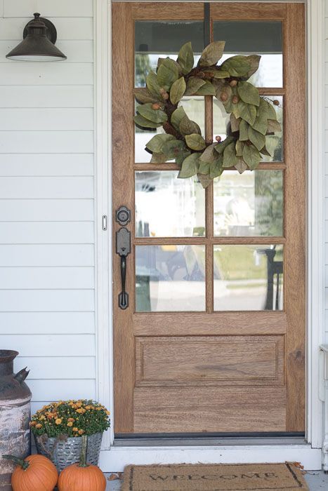 Modern Farmhouse Front Porch, Farmhouse Front Porch Decorating, Farmhouse Porch Decor, Farmhouse Front Door, Farmhouse Front Porches, Farmhouse Porch, Diy Outdoor Decor, Farmhouse Front, House With Porch