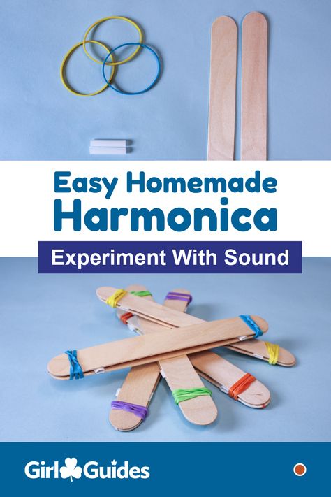 Create some vibrations! Kids will craft a DIY harmonica to experiment with vibrations and sound. Sound Crafts For Preschoolers, Sound Experiments For Kids, Diy Harmonica, Sound Experiments, 5 Senses Activities, Instrument Craft, Sound Science, Senses Activities, Sound Energy