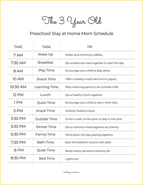 Daily Toddler Schedule Stay At Home, Sample Stay At Home Mom Schedule, Sahm Schedule Daily Routines 2 Under 2, Stay At Home Mom Schedule Toddler, Three Year Old Schedule, 3 Year Schedule At Home, Three Year Old Homeschool Schedule, 3 And A Half Year Old Milestones, Daily Routine For Stay At Home Mom