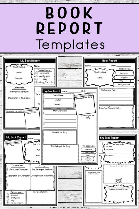 3rd Grade Book Report Free Printable, How To Write A Book Report Middle School, Third Grade Book Report Template, Fourth Grade Book Report, 3rd Grade Book Report Template, One Page Book Report, Book Report Template 5th Grade, Book Report Template 3rd Grade, Homeschool Book Report Template