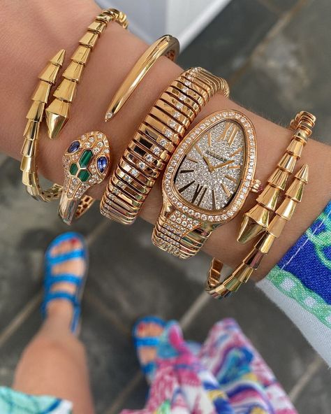 A curated @bulgari stack we are loving this mix @londonjewelers • • • • #londonjewelers #bvlgari #bvlgariserpenti #serpenti75 #bvlgariwatch… | Instagram Dope Jewelry Accessories, Casio Vintage, Bvlgari Jewelry, Expensive Jewelry Luxury, Wrist Jewelry, Luxe Jewelry, Dope Jewelry, Jewelry Luxury, Italian Jewelry