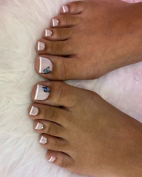 Nail Art Toes Toenails, French Pedicure Designs Toenails, Toes Nails Designs, Toes Nails Colors, Toe Nails Ideas, Toe Nails Designs, Toe Nail Design, Toe Nail Colors, French Toe Nails