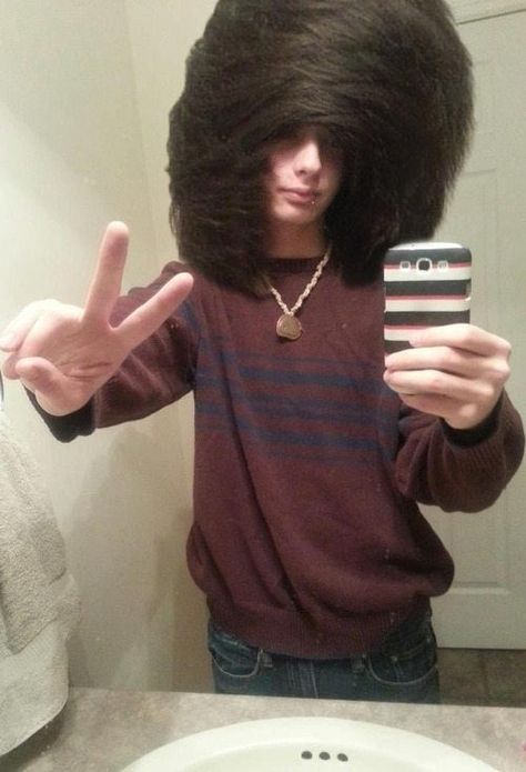 big puffy hair"........this isn't really cute but it made me laugh lml Mirror, Hair