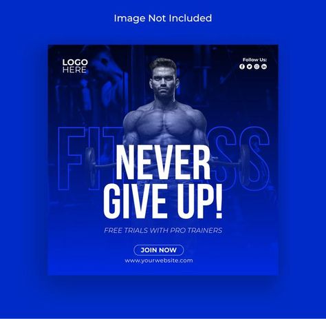 Gym Social Media Design, Gym Instagram Story, Gym Advertising, Gym Flyer, Reels Cover, Linkedin Post, Gym Banner, Sports Advertising, Gym Poster