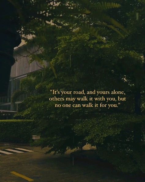 Sometimes all you need is the courage to walk all alone. Because it’s your road and your journey. People may come and go but you will always be with yourself. So it’s important for you to love yourself to the fullest and enjoy the journey called life. Cuz in the end it’ll be just you and your memories…. #quotes #love #motivation #life #quoteoftheday #instagram #inspiration #motivationalquotes #instagood #quote #follow #inspirationalquotes #like #success #bhfyp #positivevibes #lovequotes #po... In The Next Life Quotes, Its Always Something Quotes Life, Important Life Quotes, Quotes For Travel Memories, Road Quotes Journey, Alone Motivate, Sometimes All You Need Is, Love Quotes For Yourself, Road Quotes Life