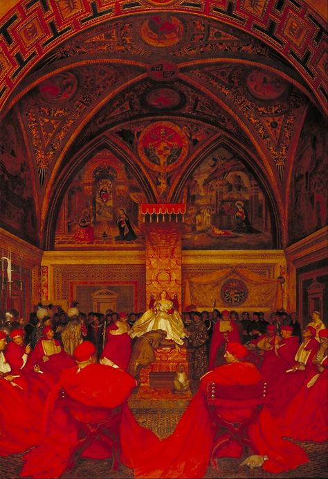 Pre Raphaelite Art: Frank Cadogan Cowper - Lucretia Borgia Reigns in the Vatican in the Absence of Pope Alexander VI Lucretia Borgia, Frank Cadogan Cowper, The Borgia, Lucrezia Borgia, Pre Raphaelite Art, Google Art Project, John Everett Millais, The Borgias, Maria Magdalena