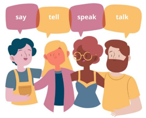 Just say it! Differences between say, tell, speak and talk | ESL Brains Desain Editorial, Flat Illustration, Illustration Character Design, Animal Quotes, Aesthetic Iphone Wallpaper, Mojito, Character Illustration, Art Wallpaper, Digital Illustration