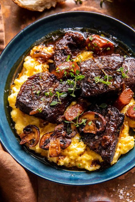 Crockpot Short Rib Bourguignon | halfbakedharvest.com French Beef Stew, Slow Beef Stew, Half Baked Harvest Recipes, Short Ribs Recipe, Short Rib, Harvest Recipes, Half Baked, Beef Short Ribs, Half Baked Harvest