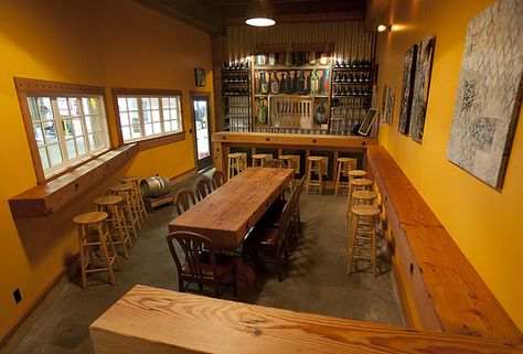 Fort George Lovell Brewery + Taproom Tap Room Brewery Design, Tap Room Design, Beer Bar Ideas, Taproom Design, Shuffleboard Court, Taproom Ideas, Beer Production, Brewery Taproom, Fort George