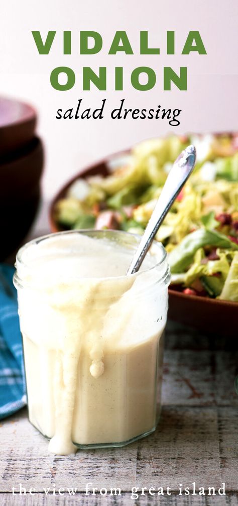 Sweet Onion Dressing Recipe, Vidalia Onion Dressing, Onion Dressing Recipe, Sweet Onion Dressing, Chef Salad Recipes, Vidalia Onion, Chef Salad, Sweet Onions, Salad Dressing Recipe