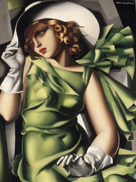 Tamara Lempicka, Art Deco Portrait, Arte Art Deco, Art Deco Artists, Art Deco Artwork, Art Deco Paintings, Sonia Delaunay, Max Ernst, Art Deco Posters