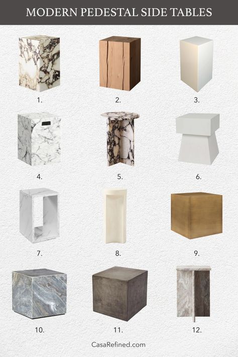 diy marble side table Faux Marble End Table, Marble Stool Side Tables, Marble Side Table Diy, Marble Plinth Side Table, Faux Marble Side Table, Quartz Side Table, Marble Bedside Table Ideas, Wood And Marble Side Table, Diy Cube Coffee Table