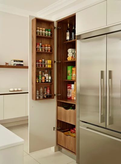 Kitchen Door Designs, Modern Pantry, London Kitchen, Kitchen Pantry Design, Kitchen Pantry Cabinets, Kitchen Interior Design Modern, Kitchen Design Plans, Door Design Interior, Pantry Door